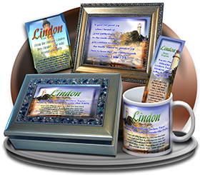 MU-LH38, Coffee Mug with Name Meaning and  Bible Verse, personalized, lighthouse light lindon