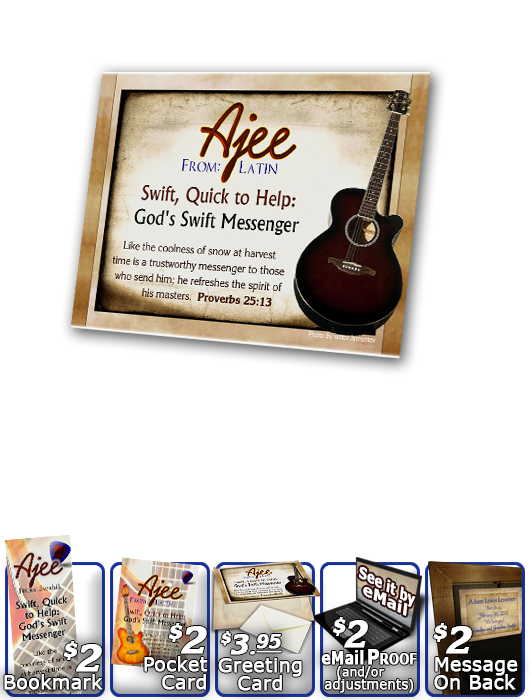 PL-MU19, Name Meaning Print,  Framed, Bible Verse, personalized, music notes ajee guitar acoustic