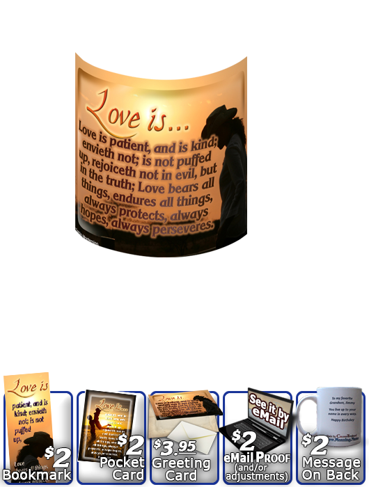 SG-MU-SY34, Coffee Mug with Custom Bible Verse, personalized, girl pretty sunset love sweetheart couples, 1 Corinthians 13