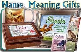 Name Meaning Plaques, Coffee Mugs and Music Boxes