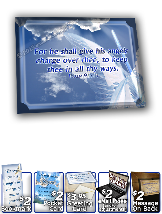 SG-8x10-AN15, Large 10x12 Plaque with Custom Bible Verse  dove peace angels, Psalm 91:11