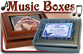 Personalized Music Boxes with name meanings, Bible verses