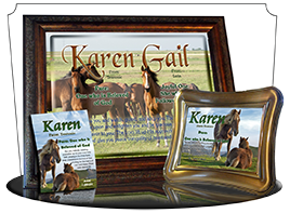 PL-AN44, Name Meaning Print,  Framed, Bible Verse karen horses mother mom child