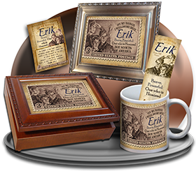 MU-CA01, Coffee Mug with Name Meaning and  Bible Verse erik boy scouts stamp collecting
