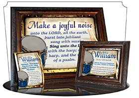 MU-MU02, Coffee Mug with Name Meaning and  Bible Verse, personalized, music notes william drums