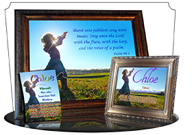 PL-PP27, Name Meaning Print,  Framed, Bible Verse, personalized, child worship praise chloe dance music