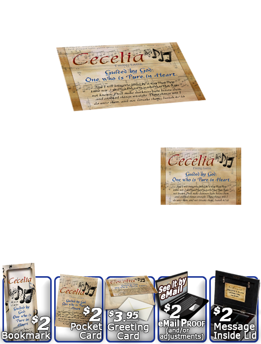 MU-MU11, Music Box with personalized name meaning & Bible verse, , personalized, music notes cecelia