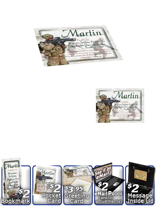 MU-PP22, Music Box with personalized name meaning & Bible verse, , personalized, bravery soldier army navy war martin