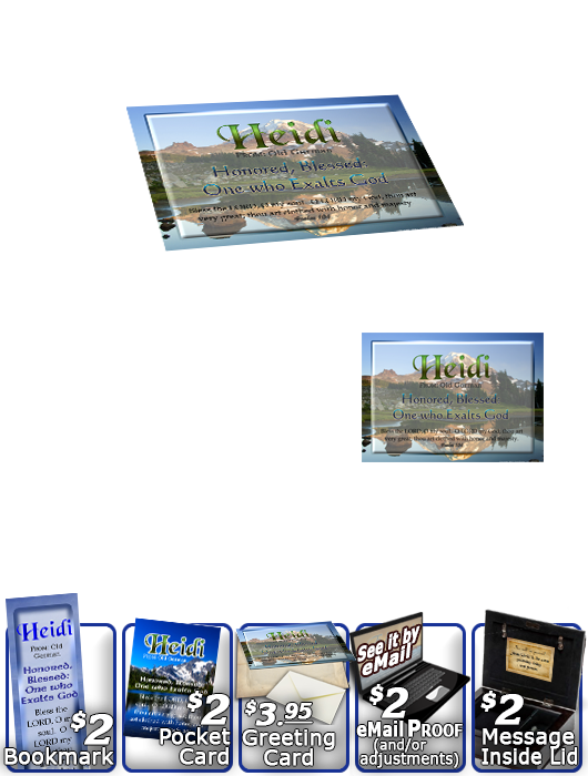 MU-SC17, Music Box with personalized name meaning & Bible verse, , personalized, mountain heidi lake