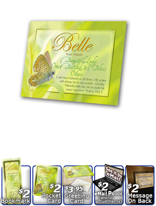 PL-BF14, Name Meaning Print,  Framed, Bible Verse butterfly belle green garden