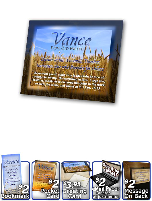 PL-GR01, Name Meaning Print,  Framed, Bible Verse, personalized, vance grain field harvest