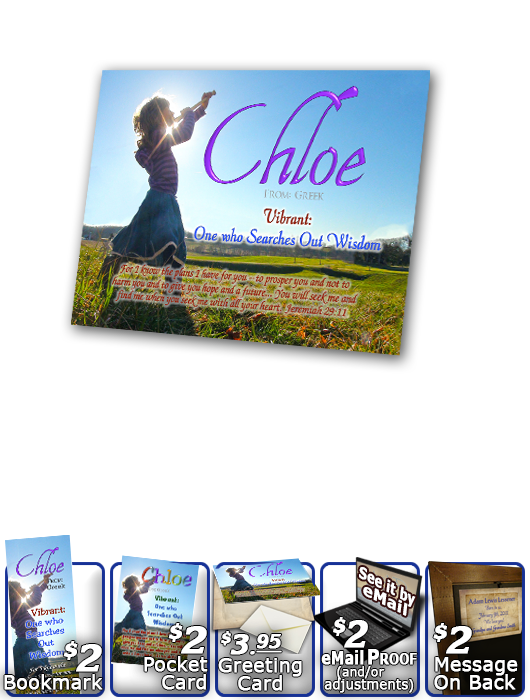 PL-PP27, Name Meaning Print,  Framed, Bible Verse, personalized, child worship praise chloe dance music