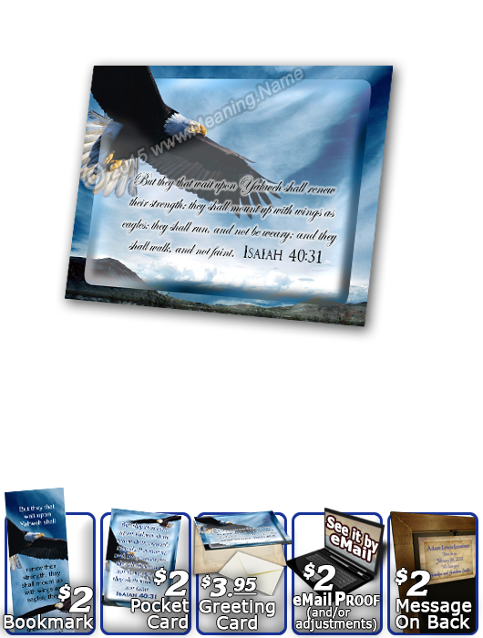 SG-PL-AN38, Custom Scripture Plaque,  Framed, Bible Verse  bald eagle bird, Isaiah 40:31, wings as eagles.