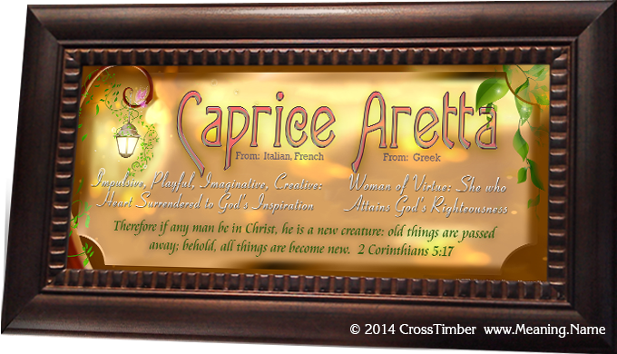 BF17 name meaning gift, framed with golden glow from lantern with butterfly and caprice aretta name meanings