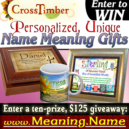 FREE Name Meaning Plaque Giveaway - Enter here