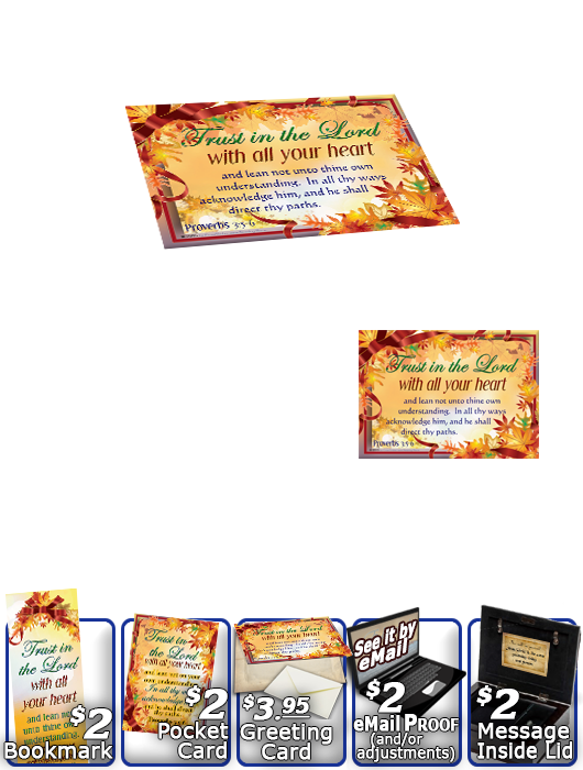 SG-MB-LE10, Custom Bible Verse on a Music Box, Bible Verse, personalized, tree leaves leaf autumn fall, Proverbs 3:5-6