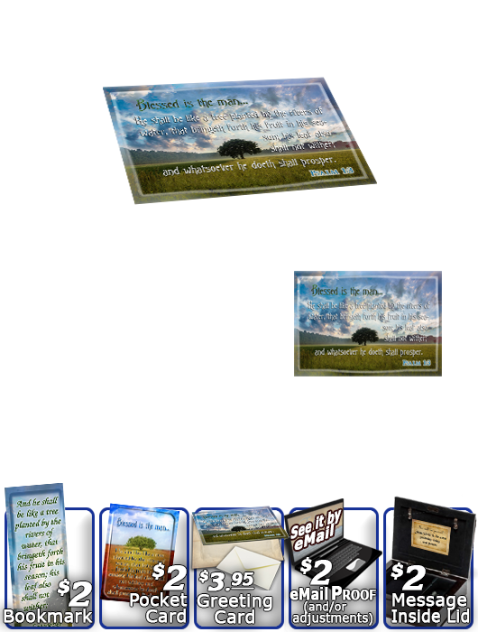 SG-MB-TR10, Custom Bible Verse on a Music Box, Bible Verse, personalized,  tree green, Psalm 1:3