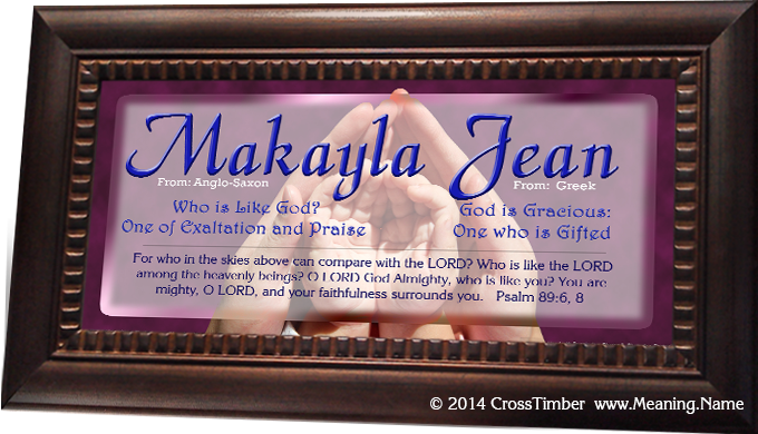 PP13 name meaning print, framed with baby hands and mommy hands