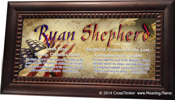 SY57 framed, personalized name meaning print with eagle and American Flag USA U.S.A. Patriot Soldier